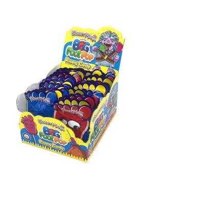 China Normal Hot Sale sweet popping candy with foot lollipop in box for sale