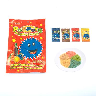 China Natural Hot Selling Mixed Fruit Flavor Packing Popping Candy In Bag for sale