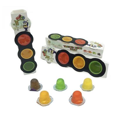 China Natural Fruity Jelly Cup Traffic Light Mini Pudding Candy In Box for sale