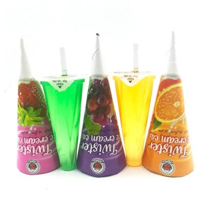 China Mixed Flavor Crystal Jelly Pudding Candy Cup Natural Shape Candy Ice Cream Fruit In Box for sale