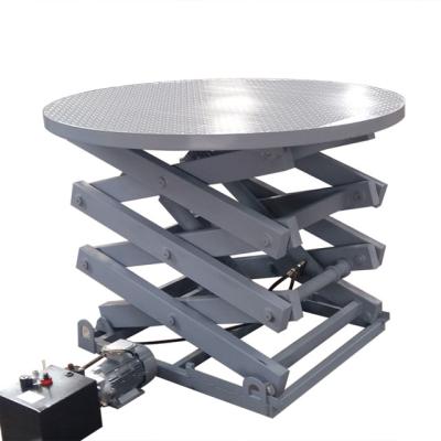 China Low Noise Rotating Scissor Lift Table Hydraulic Rotating Stage for sale