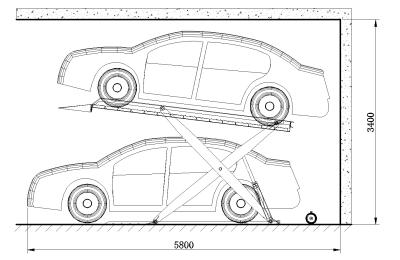 China Hydraulic Auto Parking Lift Garage 2 Post Car Lift Parking Lift Easy Operation for sale