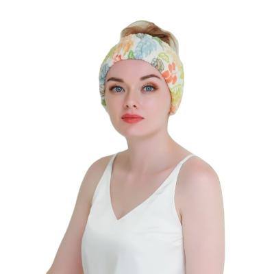 China Fashion Spa Headband Facial Makeup Headband Soft Coral Fleece Face Wash Head Band for sale