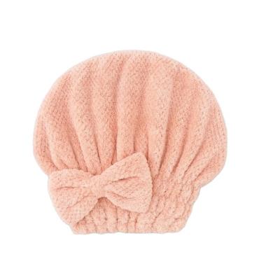 China Coral Fleece Hair Towel For Drying Hair Towel Hat Wholesale Customized QUICK DRY Hair Cap for sale