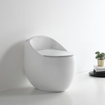 China Modern Round Western Sanitary Ware Toilet Bowl Design Double-Flow Egg Shape Egg WC Ceramic Toilet For Bathroom for sale