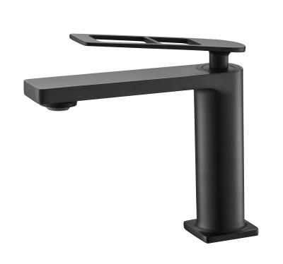 China Modern Hot Selling Single Hole Bathroom Vanity Faucet Single Hole Faucet Matte Black Basin Faucet for sale