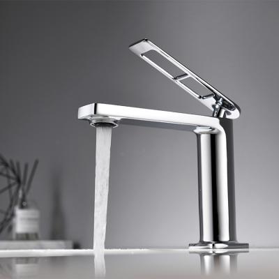 China Modern good quality single handle manufacturer basin faucet brass faucet directly for bathroom for sale