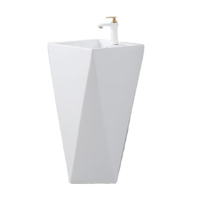 China Wholesale Modern High Quality White Ceramic Countertops Art Basin Pedestal Sink for sale