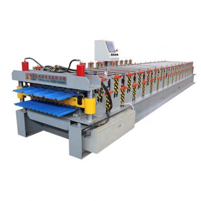 China Building Material Shops Double Layer Corrugated Sheet Roofing Machine For Mobile Home for sale