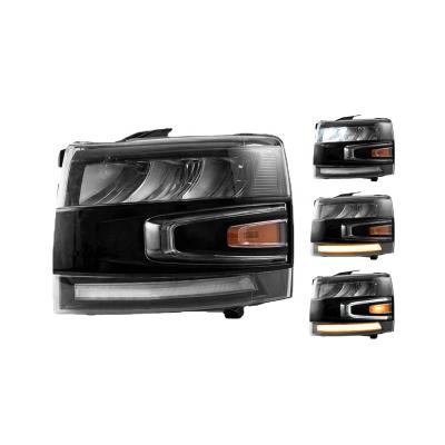 China Hot Sale Car PP+PC YH Full LED 4X4 Head Light Lamp Headlight For Chevrolet Silverado 1500 2007 2008 2009 2010 2011 2012 2013 for sale