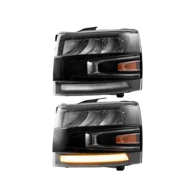 China PP+PC YH Factory Head Lamp With Truning Light Car Headlight 2007-2013 For Chevrolet Silverado 1500 2500Hd for sale