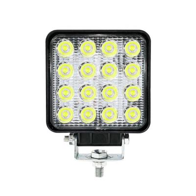 China Super Bright YH 24V 12V Aluminum Spot LED Lights 4inch 48W Offroad Led Work Light For 4x4 Road Car 4WD Truck Tractor Trailer for sale