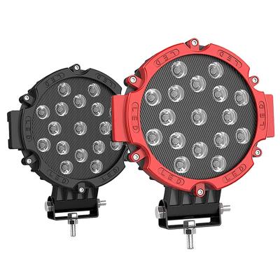 China YH Bestselling 51W Aluminum Flood Light Around LED Work Light For 12V 24V 7 Inch 4X4 Truck Off Road SUA AUTO LAMP for sale