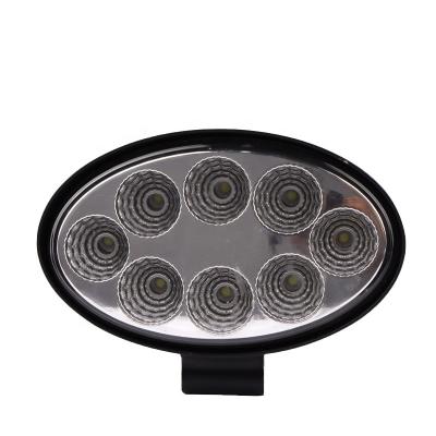 China YH 4Inch 24W 8LED LED Work Drive Oval Aluminum Light Led Auxiliary Lights For Off Road Vehicles for sale