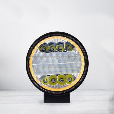 China YH Hot Selling New Round 72W Portable Multi Function Portable Rechargeable Aluminum Wide Range Led Work Light For Truck for sale