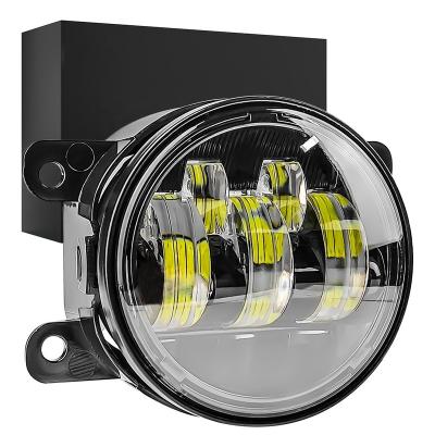 China YH high quality 4 inch aluminum angel eye led fog light for car 30w with DRL and round turn signal fog lamp for sale