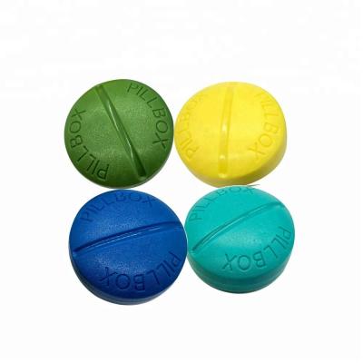 China Convenient Commodities Pill Round Shaped A4 Plastic Storage / Medicine Container for sale