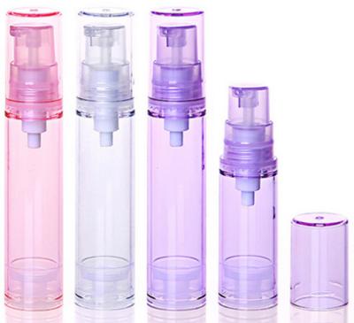 China Personal Care 5ml 10ml 15ml Empty Plastic Clear Airless Pump Lotion Bottle for sale