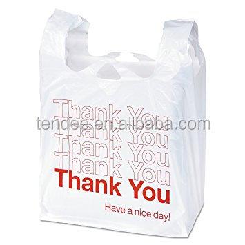 China Recyclable Printing Custom Plastic Shopping Bags Carrier Thank You Bags for sale