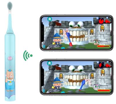 China OEM LOGO Household Free Smart Bluetoothes Connected Kids Sonic Automatic Electric Toothbrush for sale