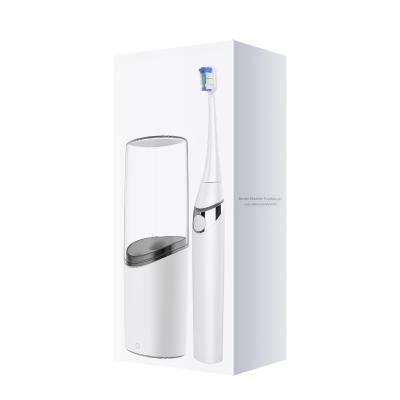 China Eco-Friendly Household Sonic Toothbrush Smart Intelligent Silicon Wall Mounted Electric Toothbrush With Stand for sale