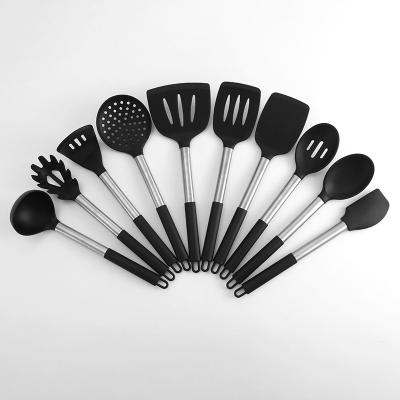 China Sustainable New Food Grade Silicone Kitchenware Household Kitchenware 10 Set Cooking Tools for sale