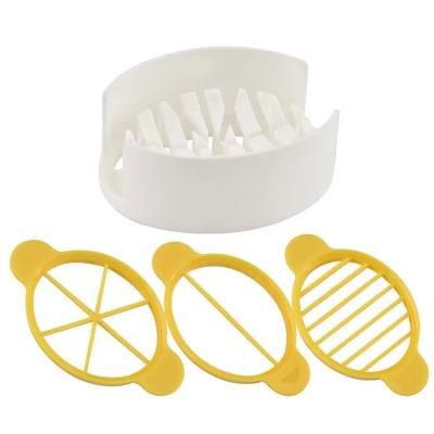 China Sustainable Quality Assurance PP Plastic Egg Cutter Classic Single Three Piece Egg Cutter for sale