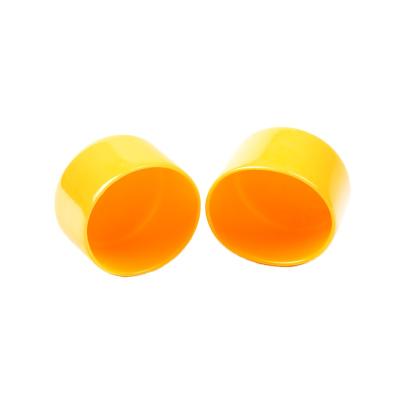 China Protective Protective PVC Yellow Dip Molded Pipe Cap for sale