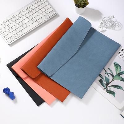 China Office School Folder Bags Popular A4 Folder Holder Organizer Custom Office Stationery Envelope PU Leather Document Bag Office Folder Bag Business Bag for sale