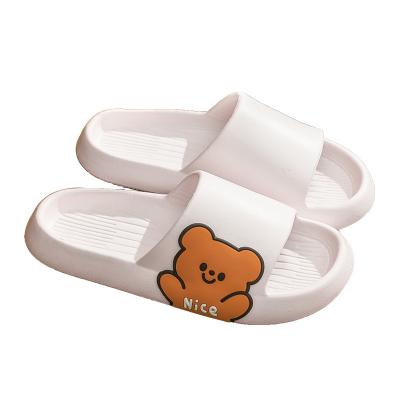 China 2023 Soft Thick Single Chamber Damping Lightweight Anti-skid Women Sandals Slides Pure Color Eva Indoor Slippers for sale