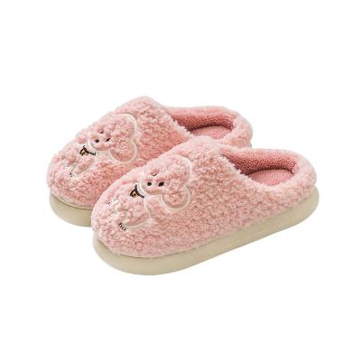 China Cushioning Indoor Thermal Slippers Toe Warm Slippers For Women Permeable Thick Cotton New Winter Ladies Lover And Men for sale