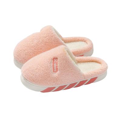 China Fluffy slippers men cartoon slippers autumn/winter damping cotton household non-slip warm indoor single thick female couples for sale