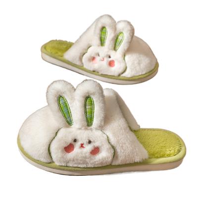 China Cushioning Cute Animal Slipper For Women Girls Fashion Kawaii Warm Fluffy Winter Slippers Woman Cartoon Rabbit Bedroom Slippers Funny Shoes for sale