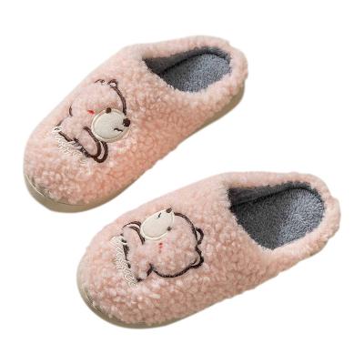 China Cushioning Plush Face Women's Indoor Unisex Winter Bedroom Cotton Comfortable Soft Single Foam Memory Foam Home Slippers for sale