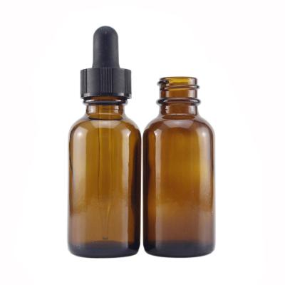 China 30ml 60ml Amber Boston Glass Bottles Cosmetic Round Dropper Glass Bottle 1/2 oz 1oz 2oz 4oz Boston for sale