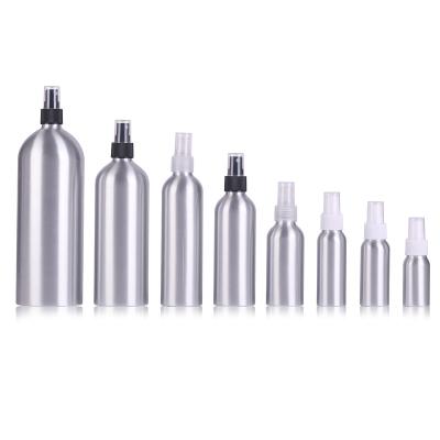 China 100ml 120ml 250ml Cosmetic Aluminum Bottle With Dropper Cap / Spray Cap for sale