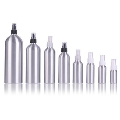 China 30ml 50ml 60ml 120ml 250ml 100ml cosmetic aluminum spray bottle with plastic pump sprayer for sale