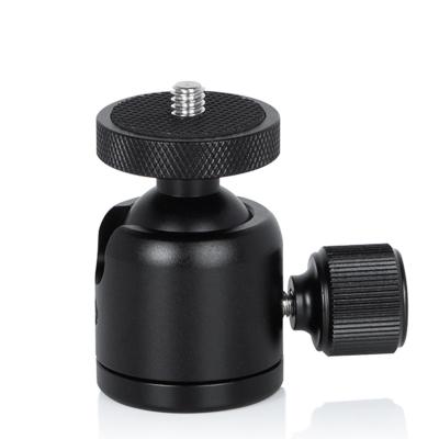 China Mini Ball Head Universal 1/4 Easy Screw Thread 360 Degree Rotation Ball Head for Tripod Camera Phone Holder Mount for sale