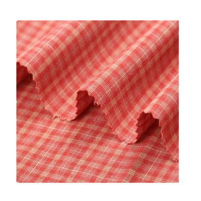 Китай Spot cotton yarn-dyed plaid toy cloth spring and summer Korean women's wear cotton and linen style sub-shirt fabric продается