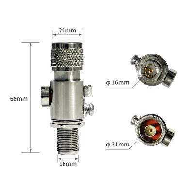 China Impedance Non-constant N Female to N Male UHF RF Coaxial Connector Surge Protection Lightning Arrester for sale