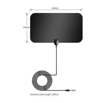 China 4k Cable Adapter Antena Digital Hdtv Amplifier Signal Booster Tv Antenna for Adhersive Mount for sale