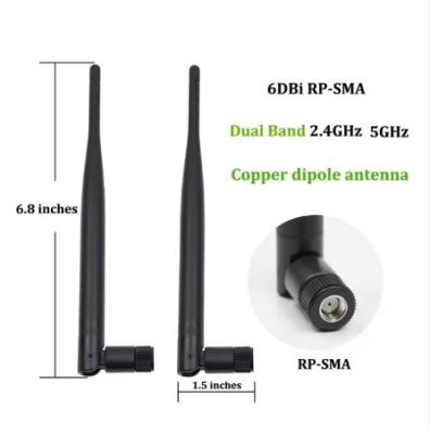 China Rubber 3G 4G LTE Wifi Indoor Antenna High Gain 3-8dBi for 2.4GHz 5.8GHz Communication for sale