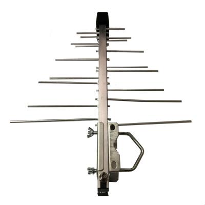 China Outdoor UHF VHF Digital TV Yagi Antenna with Amplifier and R.H.C.P Polarization Inten for sale