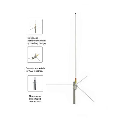 China 35mm Diâmetro VHF Fibra de vidro Antenna de barco 156-163MHz Antenna de rádio marinha 5.2M 93 estágios à venda