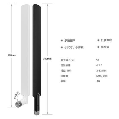 중국 5dB 와이파이 4G 5G 2.4G 5.8G 고무 라우터 안테나 2.4G/5.8G/4G/5G의 주파수 범위 판매용