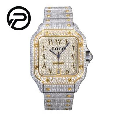 China Automatic date diver mechanical watch 39.8MM 2824 movement QuickSwitch WSSA0013 brand two color VVS gypsophila diamond luxury icy watches for sale