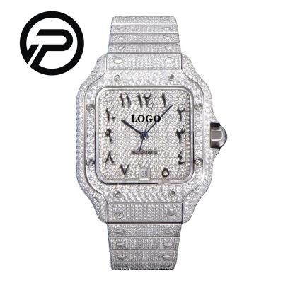 China Automatic date 2824 diver mechanical watch 39.8MM glacial movement QuickSwitch WSSA0013 VVS brand luxury diamond gypsophila watch for sale