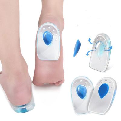 China Peel Bone Tooth Gel PU Gel Heel Cup Cushion Pad Removable Shock Absorption Friendly Core Foot Care Removable Pain Relief for sale