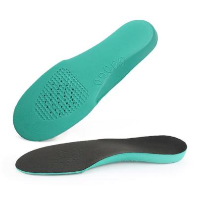 China Hot Selling Green Child's Flat Foot Orthopedic Arch Support Skin Friendly Shock Absorption EVA Insole for sale