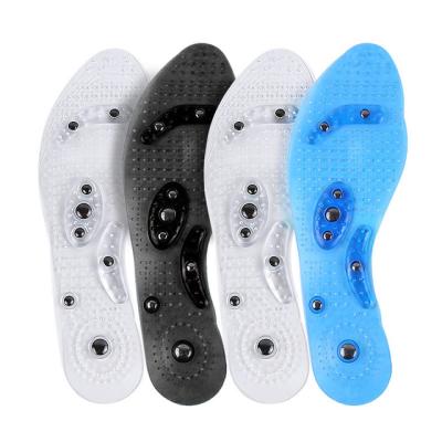 China Acupoint Plantar Transparent Foot Massager Relief Skin Fasciitis PVC Friendly Hot Selling Magnetic Insole for sale